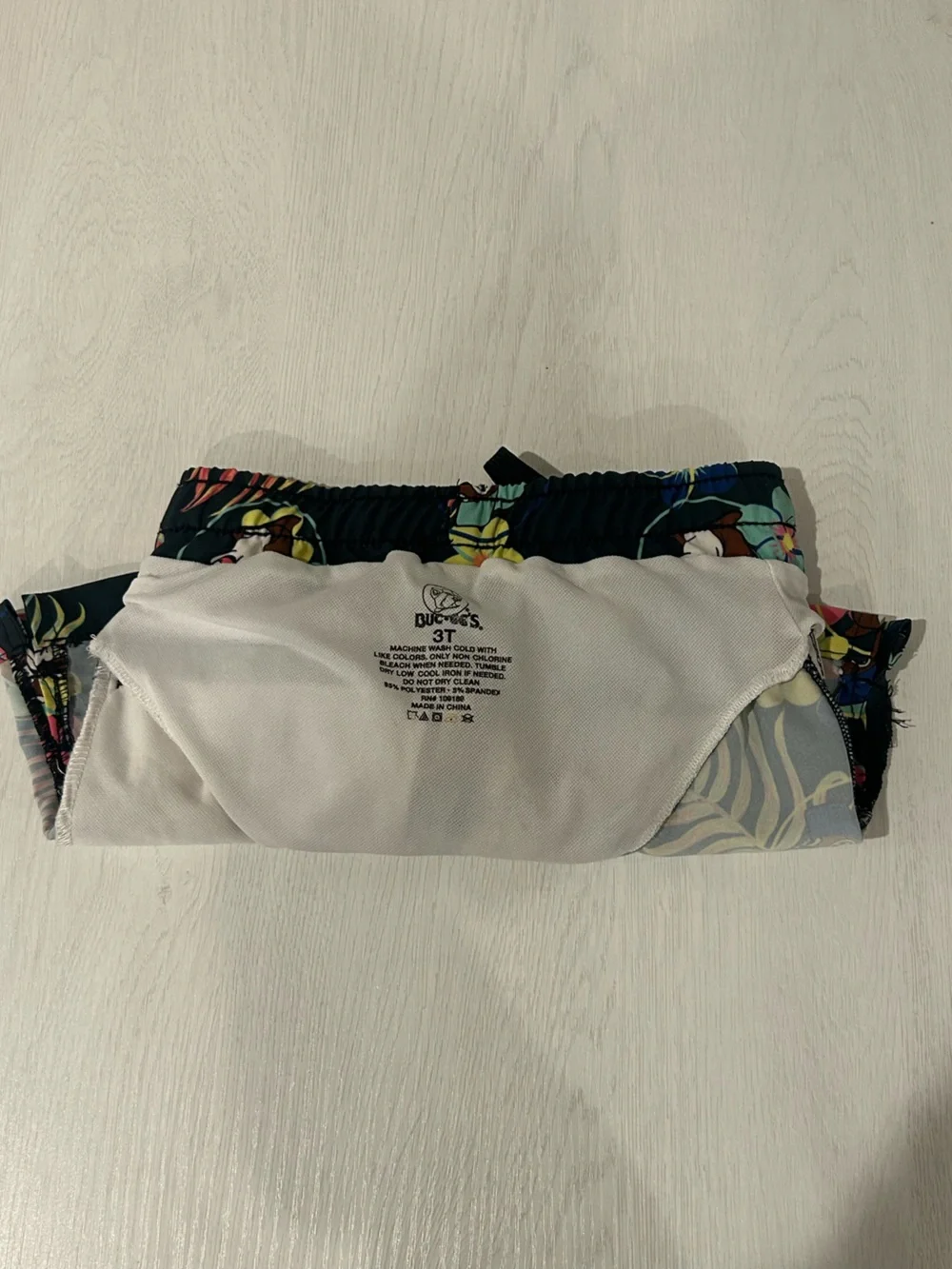 Buc-ee's Tropical Beaver Swim Trunks Shorts Floral Hawaiian Mens Boys